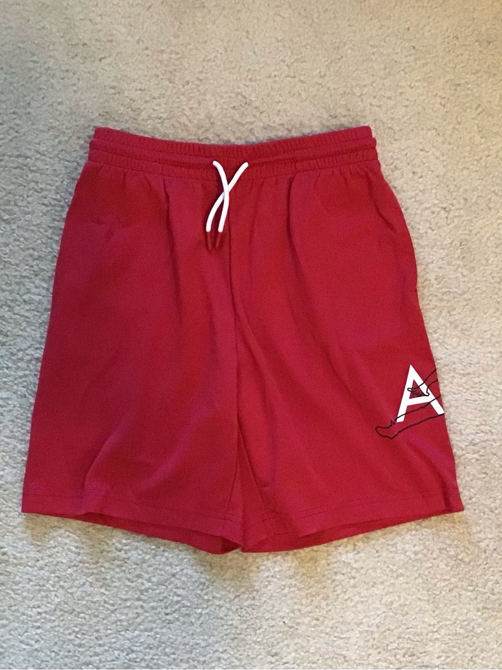 Jordan Red kids Athletic Drawstring Shorts